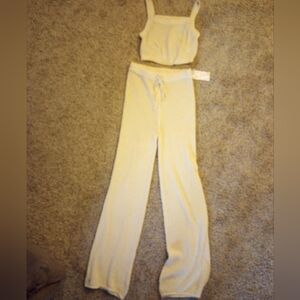 Willow and Wind knit lounge set. Cream. Size M. NWT.